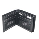 Lederen billfold anti-skim met kleingeldvak All Black MAV-AB-004-01